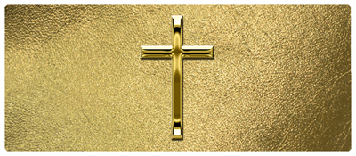 DNSEMP-L-510-GD-SH-GD Gold Single Cross Shimmer Gold